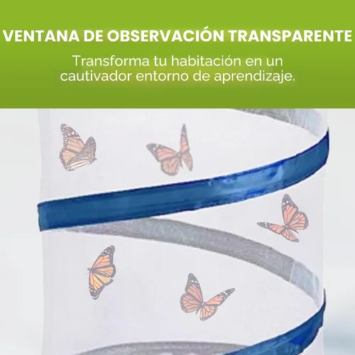 Vista 8 de Jaula de red de hábitat de mariposa de 11 x 12 pulgadas, caja de malla fácil de instalar para insectos