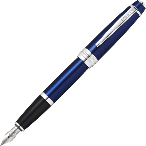 Vista 11 de Cross Bailey Pluma Fuente Recargable Presentada en una Caja de Regalo Premium - Punta Media, Tinta Negra, Negro Fountain Pen for Effortless
