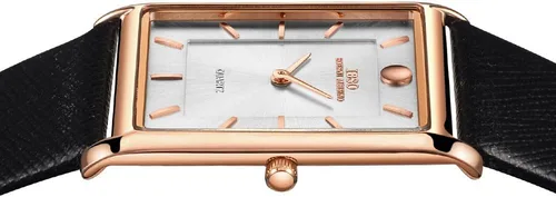 Vista 3 de Reloj de pulsera de cuarzo clásico con esfera rectangular ultrafina de 0.276 in para hombre