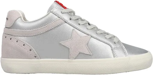 Vista 3 de VINTAGE HAVANA Womens Bounce Metallic Lace Up Sneakers Shoes Casual - Silver