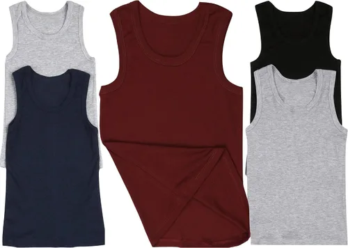 Vista 3 de ToBeInStyle - Camiseta sin mangas para niño, paquete de 4
