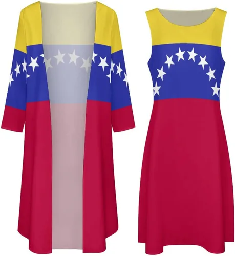 Vista 6 de TAIZIYEAH Traje de vestir con la bandera de Camboya para mujer, vestido suelto casual de verano, vestido largo de manga corta para niñas, faldas