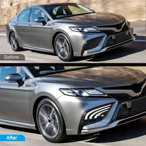 Vista 6 de Luz de circulación diurna para Toyota Camry 2021 2022 2023 luces antiniebla DRL LED de tres colores con señal de giro para Camry SE XSE luz LED