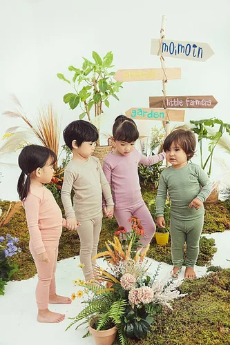 Vista 5 de moimoln SOFT Cotton Modal solid Baby Girls Boys Long-Sleeve Snug fit Pjs Pajama Sleepwear, 6m-5T
