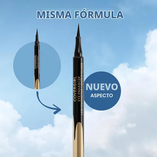 Vista 8 de COVERGIRL - Delineador de ojos líquido para realzar las pestañas, color negro mate 100 - negro mate