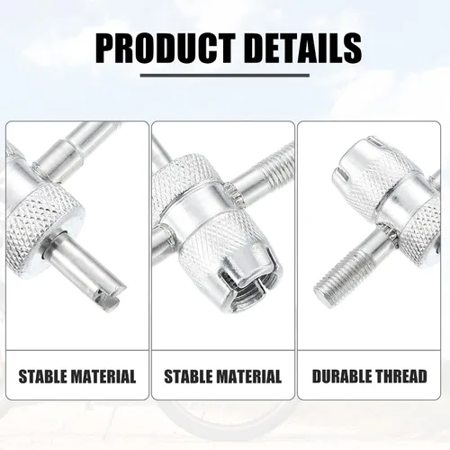Vista 3 de X AUTOHAUX 4 unids 4 en 1 Válvula Core Herramientas de válvula de neumático multifuncional Llave de válvula para neumático de automóvil Tire Stem
