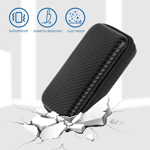 Vista 4 de Estuche de transporte para banco de energía solar, caja de almacenamiento de viaje dura portátil para cargadores solares, compatible con BLAVOR Negro