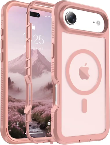 Vista 157 de jaroco - Funda magnética compatible con MagSafe para iPhone 11 de 6.1 pulgadas; protección de grado militar contra caídas, de doble capa