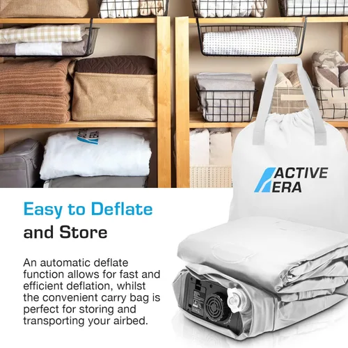 Vista 7 de Active Era Colchón de aire individual de 21 pulgadas con bomba integrada y almohada elevada, resistente a pinchazos, cama inflable impermeable