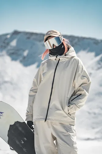 Vista 3 de GSOU SNOW Mens Ski Jacket Baggy Snowboard Jacket Womens Insulated Snow Jacket Waterproof Windproof Loose Ski Coat for Skiing