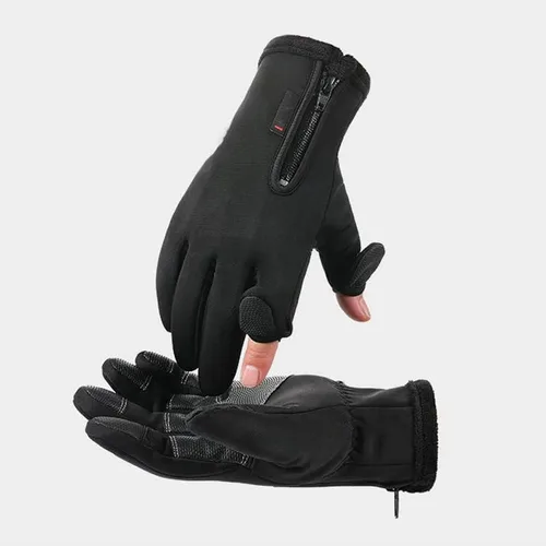 Vista 2 de Guantes de invierno para hombre y mujer, guantes cálidos para clima frío, correr, senderismo, pesca, caza, guantes de pantalla táctil para dedos