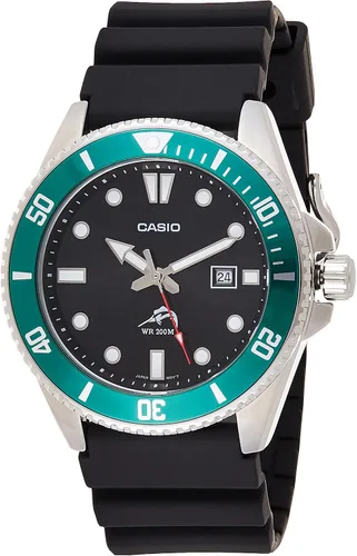Vista 11 de Casio MDV106 Series Unisex Analog Watch 200M WR Stainless Steel Case Resin Band 2 Hand Analog (HR, Min, SEC) Date Display Screw Down
