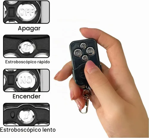 Vista 5 de Kit de arnés de cableado con control remoto inalámbrico para barra de luz LED de 12 V, soporta 1/2 cables, 4 modos