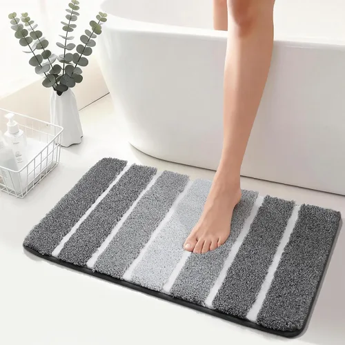 Vista 16 de COSY HOMEER Alfombras de baño de 24 x 17 pulgadas, ultra suaves y absorbentes, con respaldo de TPR antideslizante, lavable a máquina, alfombra Beige