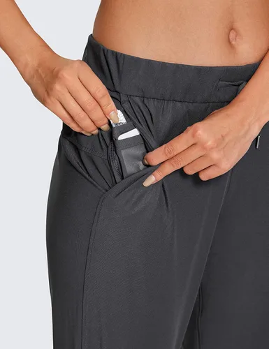 Vista 4 de CRZ YOGA - Pantalones deportivos elásticos de 4 vías para mujer de 27 pulgadas, pantalones deportivos para correr, viajes, descanso, pantalones