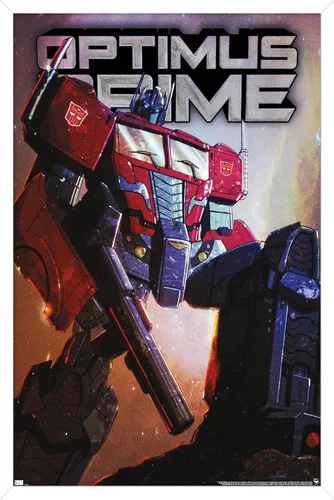 Vista 13 de Trends International Hasbro Transformers - Póster de pared Optimus Prime, 14.725 x 22.375 pulgadas, versión enmarcada de madera de granero