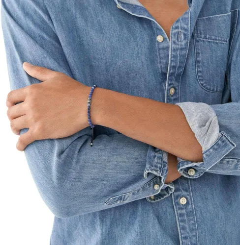 Vista 64 de Fossil para Hombre Wellness pulsera de abalorio