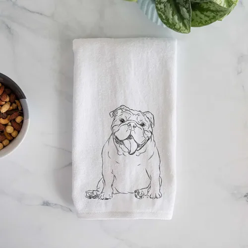 Vista 4 de Inkopious Bare Tank The English Bulldog - Toalla de mano decorativa