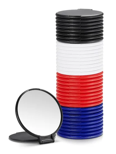 Vista 9 de Espejo compacto a granel, pequeño espejo de maquillaje para bolso, juego de 12 (12 colores)