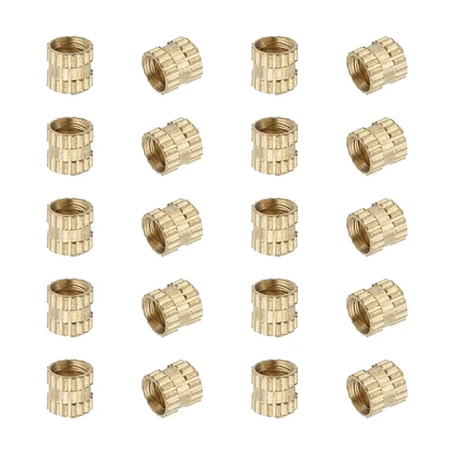 Vista 41 de Tuercas moleteadas de rosca hembra M2x3mm OD Tuercas de inserción roscadas de latón Tuercas de incrustación hidráulicas soldadas juntas Kit surtido