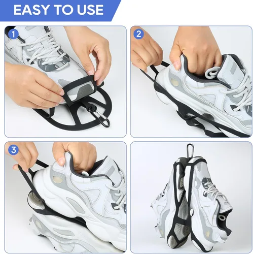 Vista 4 de Clip para calzado deportivo y viaje de escalada al aire libre, accesorio deportivo con clip para calzado, cuelga zapatos adicionales, botas o