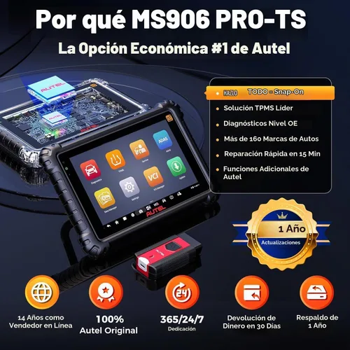 Vista 9 de Herramienta de programación Autel MaxiSYS MS906 PRO-TS TPMS, prueba activa 3K 36+ reinicios