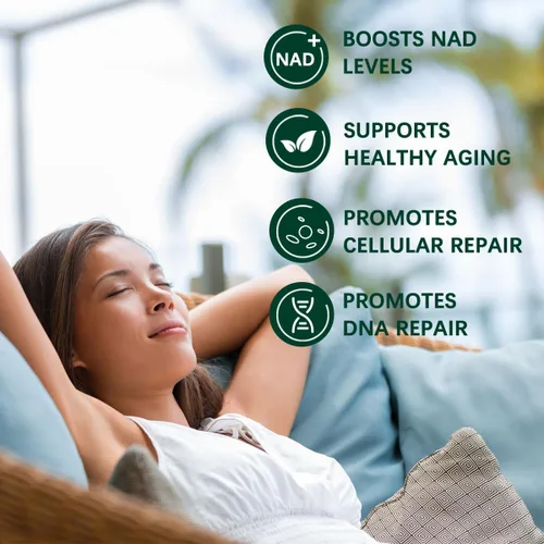 Vista 5 de ESUNM Suplemento liposomal NAD+ con resveratrol, suplemento NMN NAD Resveratrol apoya la salud celular, resistencia y envejecimiento saludable