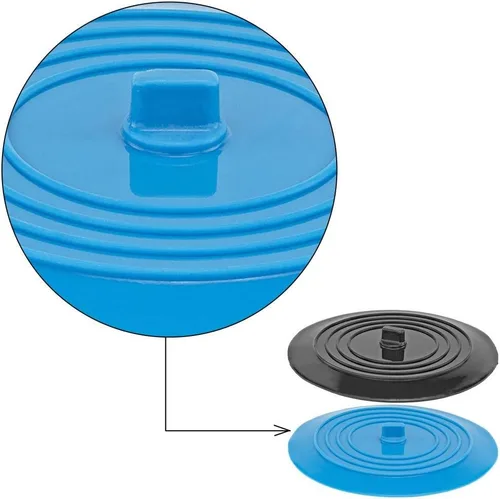 Vista 3 de Juego de tapones de drenaje de silicona para fregadero, paquete de 2 tapones extra anchos de 6 pulgadas para fregaderos de cocina, trituradores