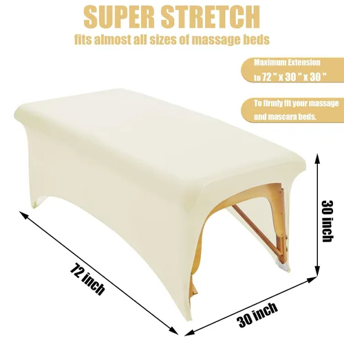 Vista 5 de Funda de cama elástica para cama de extensión de pestañas, juego de sábanas protectoras de tratamiento de spa para decoración de cama de pestañas
