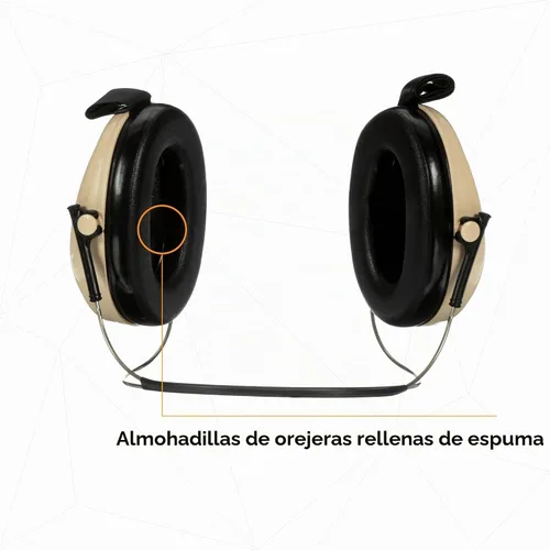 Vista 6 de 3M PELTOR Protección Auditiva Optime 95 Orejeras, Copas Ajustables, Compatible con E-A-Rfit, Acero Inoxidable