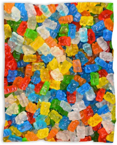 Vista 2 de Darani Manta de Caramelos Gumdrops Súper Suave Manta de Tiro Divertida Cálida y Ligera Mantas de Franela Suave 40x30 Extra Pequeña para Manta