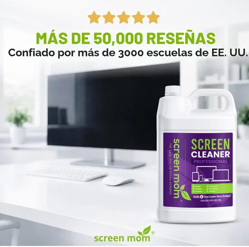 Vista 6 de Screen Mom Estación de recarga de limpiador de pantalla con grifo dispensador, 1 galón