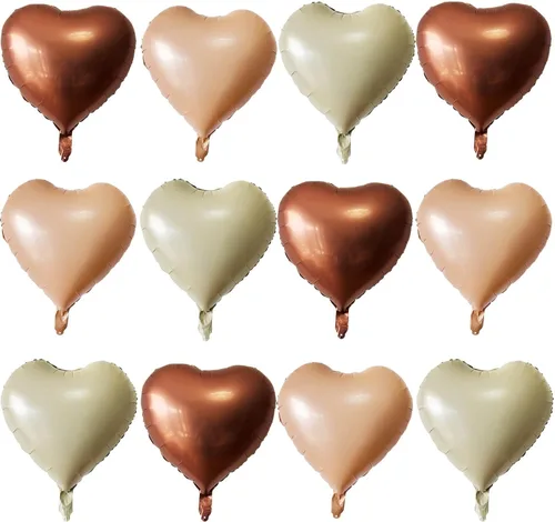Vista 12 de Paquete de 10 globos en forma de corazón rosa pastel, globos románticos de 18 pulgadas para el día de San Valentín, proponer matrimonio, boda 10