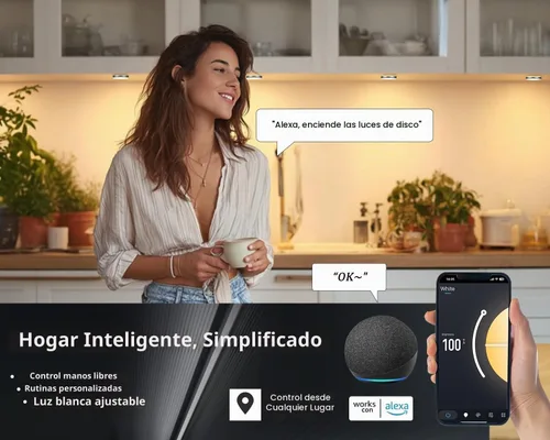 Vista 6 de Cefrank - Luces LED inteligentes de disco, paquete de 6, iluminación WiFi