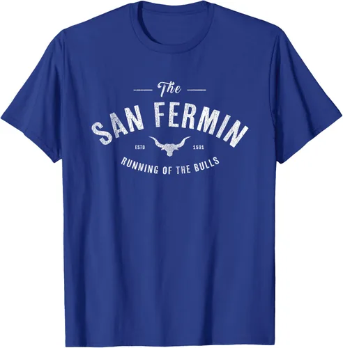 Vista 25 de The Running of the Bulls" - Pamplona Gift - Camiseta San Fermin, Rojo, S Asfalto