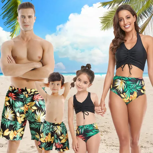 Vista 2 de ATOZ Trajes de baño familiares a juego, conjuntos de bikini para mujeresniñas, niños, trajes de baño para madre e hija, trajes de baño para padre e