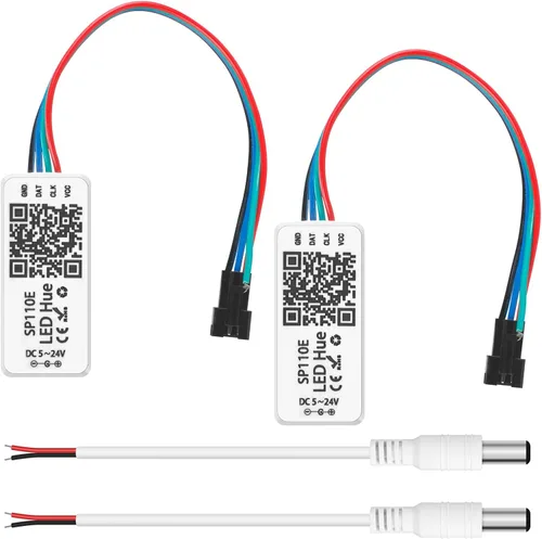 Vista 8 de VIPMOON Controlador LED Bluetooth de música SP107E para luces LED direccionables WS2812B WS2811 WS2813 WS2815 SK6812