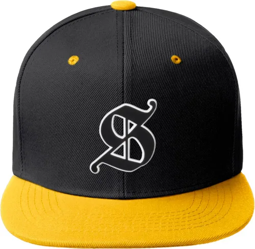 Vista 1389 de Daxton Gorra clásica con visera de billete plano con letras del alfabeto inglés antiguo de la A a la Z