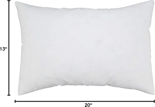 Vista 4 de SARO LIFESTYLE Relleno de almohada de plumón, blanco, 13"x20