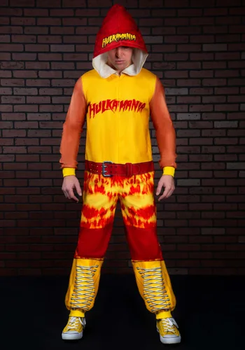 Vista 2 de Hulk Hogan Adulto Traje de Una Pieza Multicolor
