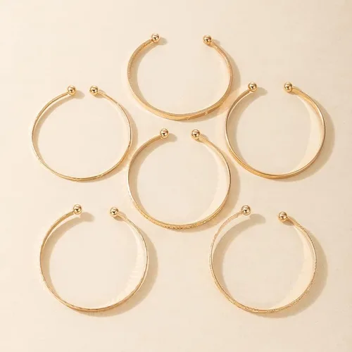 Vista 4 de FUTIMELY Stackable Gold Cuff Bracelets Bangle for Woemn,Boho Retro Grace Temperament Wide Face Bracelet Sets,Totem Embossing Love Charm Bracelet