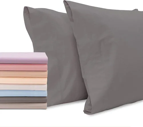 Vista 20 de Superity Linen Pillow Cases Queen Size - Open Enclosure - 2 Pack - 100% Soft and Comfortable Premium Cotton - Beige
