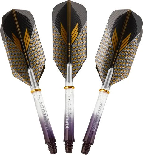 Vista 13 de Viper Wizard Soft Tip Darts, Brass Alloy Barrels with Diamond-Cut Etchings and Knurled Rings