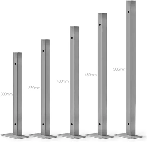 Vista 5 de Soporte para estante de pared de acero inoxidable cepillado, soporte para estante cuadrado flotante oculto, soporte para estante de oficina en casa