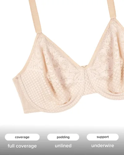 Vista 7 de Wacoal Brasier Reductor de Efectos Visuales Sin Forro con Aros de Cobertura Completa para Mujer, 857210 Negro