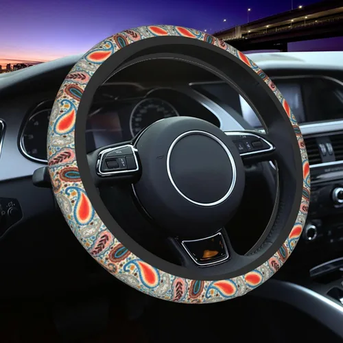 Vista 37 de Funda para volante MINIOZE de ojos malvados azules con luna mágica, accesorios para automóvil, linda para mujeres y niñas, universal de 15 pulgadas