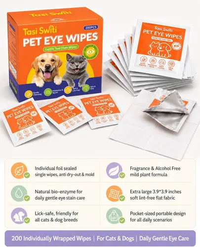 Vista 7 de Toallitas para ojos de mascotas envueltas individualmente