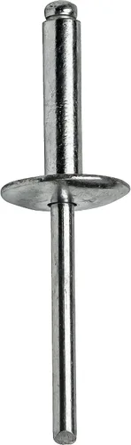 Vista 6 de Remaches Pop de Brida Grande - 1/8" x 1/2" (50 piezas) Resistentes, de Extremo Abierto, Aluminio Resistente a la Corrosión, Alta Resistencia a