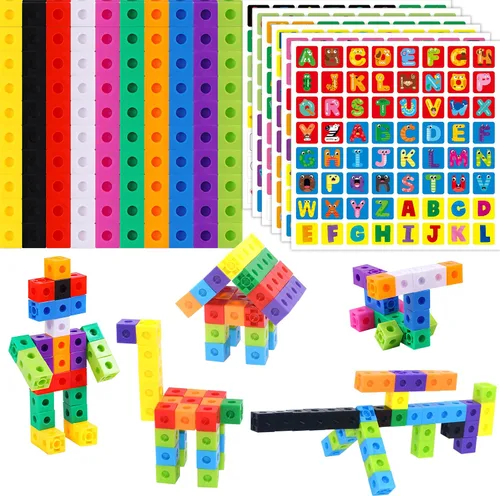 Vista 11 de SpriteGru - Juego de 100 cubos de enlace matemático, cubos matemáticos manipulativos que se conectan y cuentan, bloques de construcción