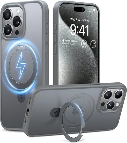 Vista 10 de TORRAS Funda magnética para iPhone 13 Pro Max de 6.7 pulgadas [compatible con Magsafe] con soporte, [protección contra caídas de grado militar] a